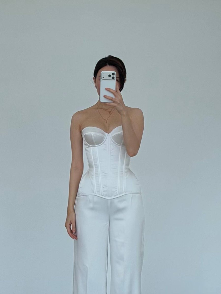 Корсет FLORA из атласа